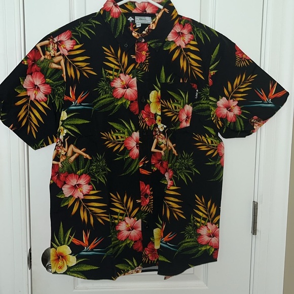 🆕Men’s LRG “Not Too Strange” Shirt Floral Button Down Collared Size Small - Picture 2 of 10